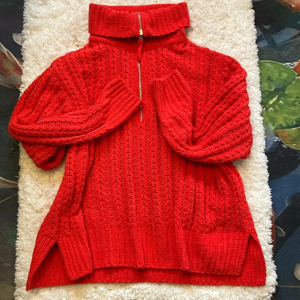 🐬Aerie Cable Car Quarter Zip Sweater - Picture 6 of 9